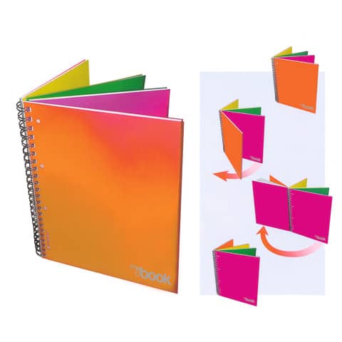 Quaderno Maxi spiralato con fori e copertina 4 in 1 Nikoffice A4 - 100 ff - 80 g 5 mm - 30NIK084